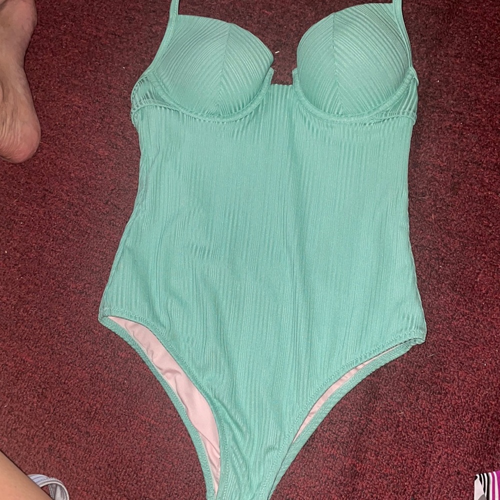 Shade and shore cabana mint bathing suit